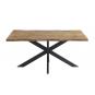 Mesa toledo 180, metal negro, tapa dm bilaminado de 180 x 90 cms