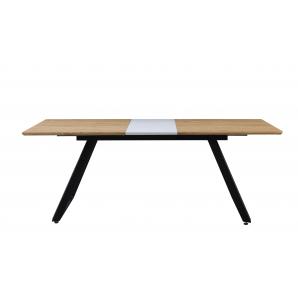 Mesa bérgamo, extensible, metal, dm bilaminado,160 ~ 200x90 cms
