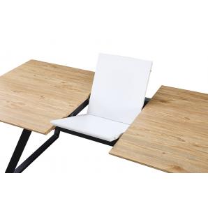 Mesa bérgamo, extensible, metal, dm bilaminado,160 ~ 200x90 cms