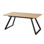 Mesa bérgamo, extensible, metal, dm bilaminado,160 ~ 200x90 cms