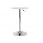 Mesa mabel, graduable, tapa soft blanca, 70 cms de diámetro