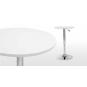 Mesa mabel, graduable, tapa soft blanca, 70 cms de diámetro