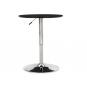 Mesa mabel, graduable, tapa soft negra, 70 cms de diámetro