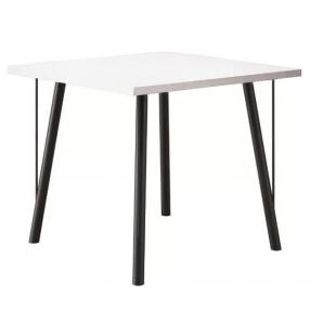 Mesa yan, metal negro, tapa mdp blanca, 80x80 cms