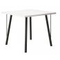 Mesa yan, metal negro, tapa mdp blanca, 80x80 cms