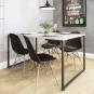 Mesa porto 135, metal negro, tapa mdp color blanco, 135 x 90 cms