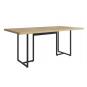 Mesa prime 40, metal negro, tapa mdp color natural, 180 x 90 cms