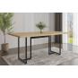 Mesa prime 40, metal negro, tapa mdp color natural, 180 x 90 cms