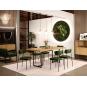 Mesa prime 40, metal negro, tapa mdp color natural, 180 x 90 cms