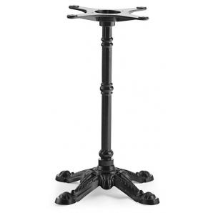 2 Bases de mesa bristol new, fundición, 4 pies, negra, altura 72 cms - 2 unidades