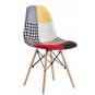 4 Sillas star pat24, madera, tejido patchwork color 24 - 4 unidades