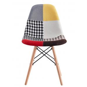 4 Sillas star pat24, madera, tejido patchwork color 24 - 4 unidades
