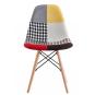 4 Sillas star pat24, madera, tejido patchwork color 24 - 4 unidades