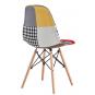4 Sillas star pat24, madera, tejido patchwork color 24 - 4 unidades