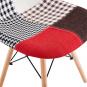 4 Sillas star pat24, madera, tejido patchwork color 24 - 4 unidades