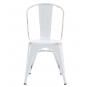 5 Sillas tol ek vintage, acero, blanco - 5 unidades