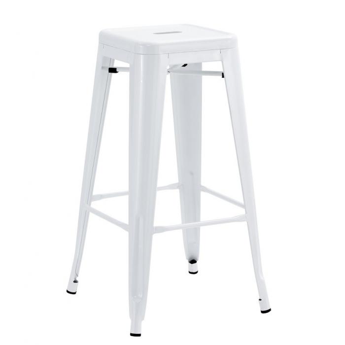 5 Taburetes tol ek limited, acero, blanco - 5 unidades