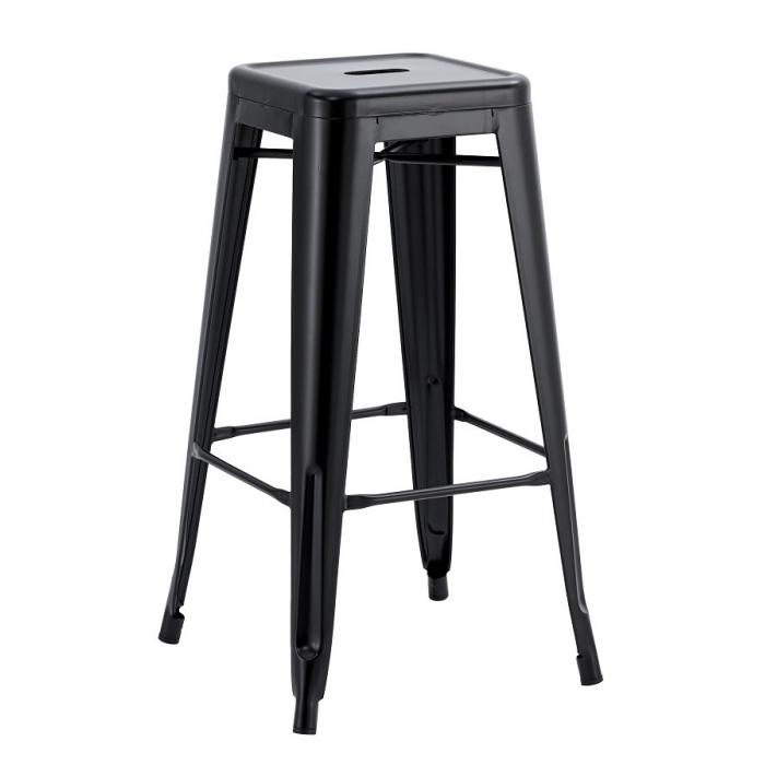 5 Taburetes tol ek limited, acero, negro - 5 unidades