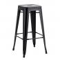 5 Taburetes tol ek limited, acero, negro - 5 unidades