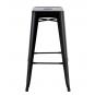 5 Taburetes tol ek limited, acero, negro - 5 unidades