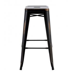 5 Taburetes tol ek vintage, acero, negro - 5 unidades