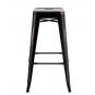 5 Taburetes tol ek vintage, acero, negro - 5 unidades