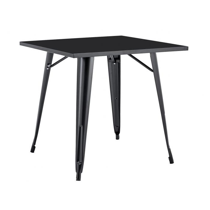 Mesa tol ek limited, acero, negra, 80x80 cms