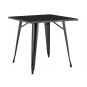 Mesa tol ek limited, acero, negra, 80x80 cms