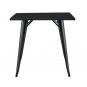 Mesa tol ek limited, acero, negra, 80x80 cms