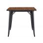 Mesa tol ek wood, acero, madera, negra, 80x80 cms