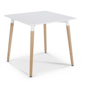 Mesa nury (su), madera, tapa lacada blanca, 80 x 80 cms