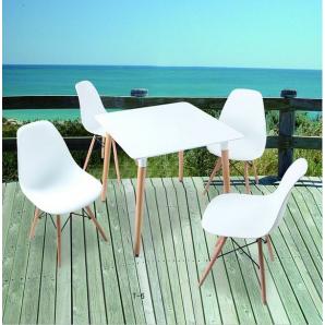 Mesa nury (su), madera, tapa lacada blanca, 80 x 80 cms