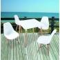 Mesa nury (su), madera, tapa lacada blanca, 80 x 80 cms