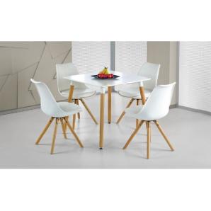 Mesa nury (su), madera, tapa lacada blanca, 80 x 80 cms