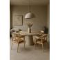 2 Sillones balcanes, madera de haya, natural, similpiel marrón - 2 unidades