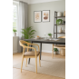 2 Sillones balcanes, madera de haya, natural, similpiel marrón - 2 unidades