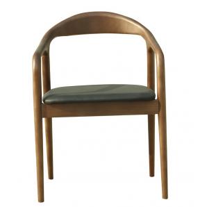 2 Sillones balcanes, madera de haya, nogal, similpiel negro - 2 unidades