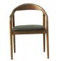 2 Sillones balcanes, madera de haya, nogal, similpiel negro - 2 unidades