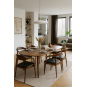 2 Sillones balcanes, madera de haya, nogal, similpiel negro - 2 unidades
