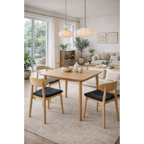 Mesa transilvania, madera natural, 75 x 75 cms