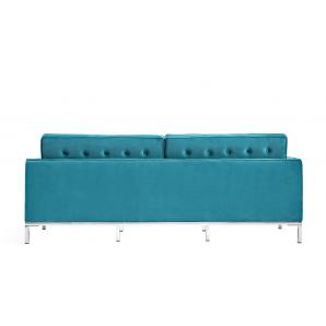 Sofá arles, 3 plazas, tejido velvet turquesa