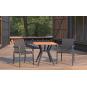 4 Sillones neptuno, apilable, polipropileno y batyline antracita - 4 unidades