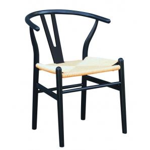 2 Sillas wish, madera de haya, negro, fibra trenzada - 2 unidades