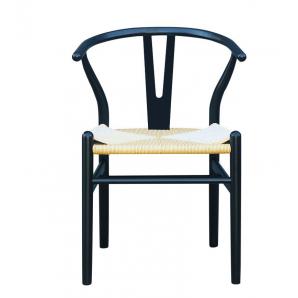 2 Sillas wish, madera de haya, negro, fibra trenzada - 2 unidades