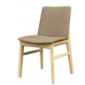 2 Sillas alpes, madera de haya, natural, similpiel marrón - 2 unidades