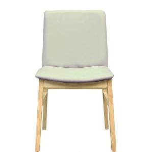 2 Sillas alpes, madera de haya, natural, similpiel gris - 2 unidades