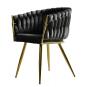 2 Sillones king, metal dorado, tapizado velvet gris oscuro - 2 unidades