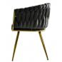 2 Sillones king, metal dorado, tapizado velvet gris oscuro - 2 unidades