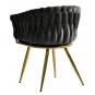 2 Sillones king, metal dorado, tapizado velvet gris oscuro - 2 unidades