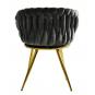 2 Sillones king, metal dorado, tapizado velvet gris oscuro - 2 unidades